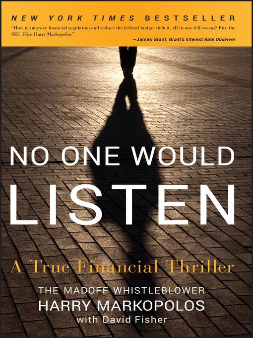 Title details for No One Would Listen by Harry Markopolos - Available
